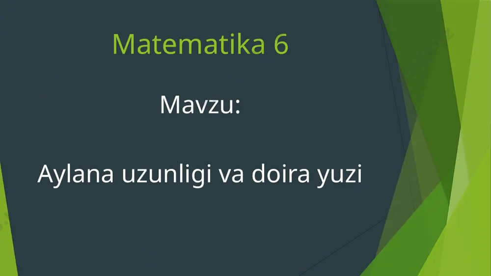 aylana uzunligi va doira yuzi - Page 2