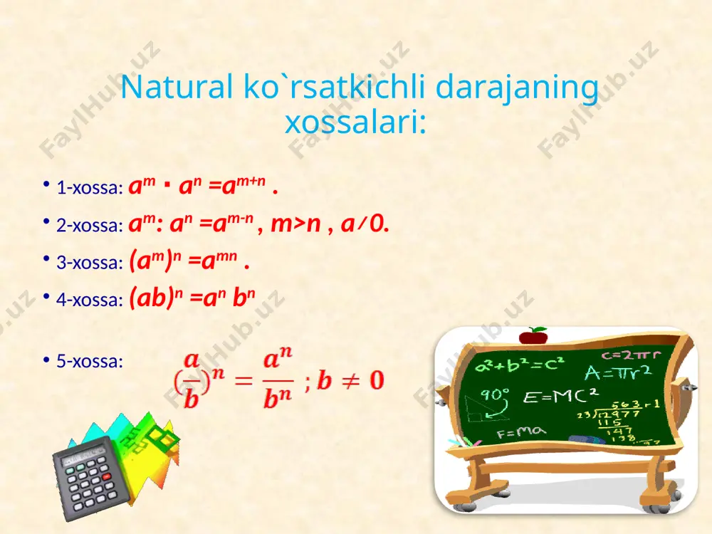 natural ko`rsatkichli darajaning xossalari - Page 2