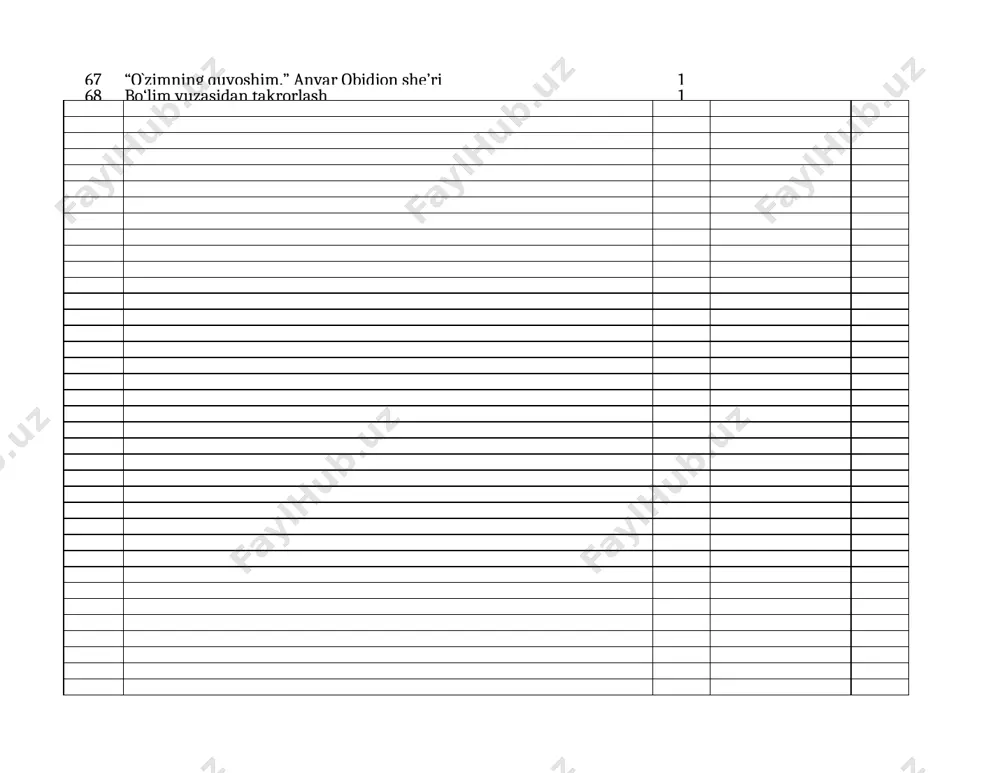 sinovi 67 “o`zimning quyoshim.” anvar obidjon she’ri 1 68 bo‘lim yuzasidan takrorlash 1 list2 list3