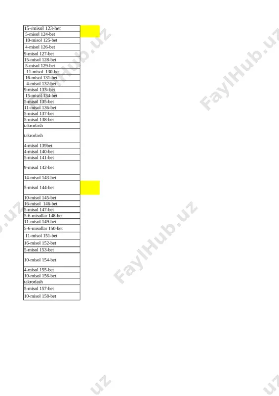 58-bet o'tilganlarni takrorlash takrorlash