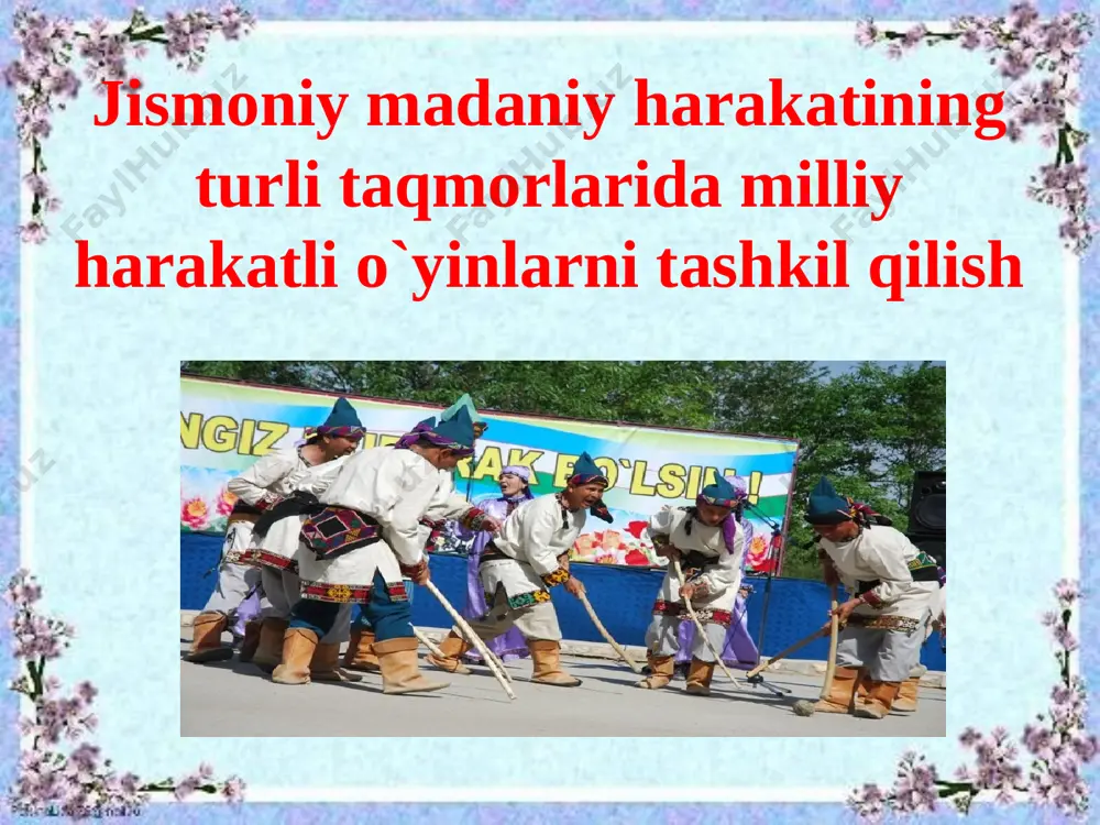 quvchilarning mehnat ko’nikmalarini egallashi ularda kishilarning mehnatdagi qaxramonligi va go’zalligini tarbiyalashning dastlabki kurtaklari hisoblanadi. o’yin jarayonida kichik maktab yoshidagi o’quvchilar, ijod, moddiy va ma’naviy boyliklar yaratishning vositasi, nihoyat, quvonchli va zavq-shavq manbai bo’lgan mehnat xususiyatlariga doir tushunchalar shakllanadi, ular jamoa mehnatining bilib oladilar. o’zbek xalq o’yinlari kichik maktab yoshidagi o’quvchilarda bilish imkoniyatlari va tafakkurini rivojlantirish, ular xotirasini buyumlar hamda tabiat-ijtimoiy hayot voqealari to’g’risidagi turli ma’lumotlar bilan boyitish, so’z boyligini kamaytirish, ma’naviy qiziqish va ehtiyojlarini tarbiyalashning ajoyib manbai hisoblanadi. o’zbek xalq o’yinlarning juda katta tarbiyaviy imkoniyatlarini o’quvchilarda qat’iylik va dalillik kabi iroda sifatlari shakllanishida ko’rish mumkin. jismoniy mashqlar bilan shug’ilanish jarayonida bolada shuningdek harakat xotirasi ham rivojlanadi. kichik maktab yoshidagi o’quvchilar jismoniy tarbiya darslarida, tahlil, sentez va taqqoslash usullarini egallab oladilar. shuningdek o’quvchilarda sezgi, diqqat, idrok, xotira, xayol singari psixik jarayonlarning amalga oshishining ayrim xususiyatlarini tahlil qilishda hamda o’zbek xalq o’yinlarning tarbiyaviy imkoniyatlari yaqqolroq anglanadi. o’yin jarayonida idrok kichik maktab yoshidagi …