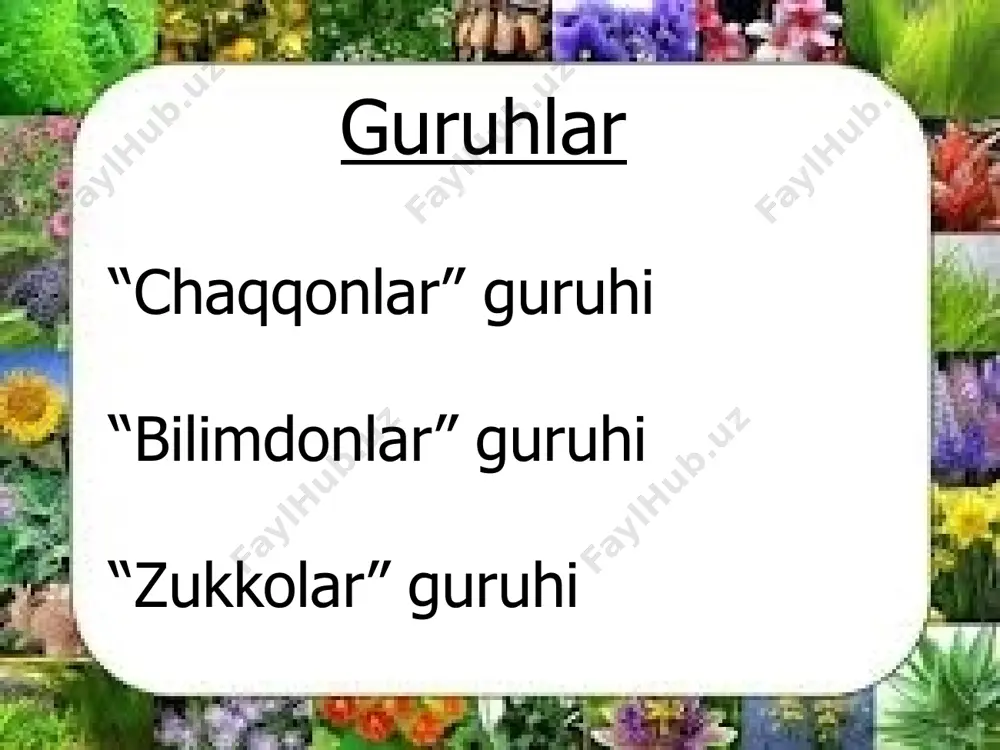 miy: o’quvchilarga “narsaning shakli” ko’rinishidagi misollarni bajarishni o’rgatish. tarbiyaviy: barkamol avlodga xos odoblilik san’ati va madaniyatini o’rgatish. rivojlantiruvchi: o’quvchilarni og’zaki va yozma hisoblash malakalarini o’stirish. o`quv jarayoniga oid kompetensiya:tk1matematikaga oid atamalarning ma’nosini tushunib to‘g‘ri o‘qiy olish;so‘z va gaplarni bog‘lagan holda o‘z fikrini aniq va ravshan ifodalay olish; tk1 matematik qoidalarni ifodali ayta olish.fk-1:sonlarni qo‘sh ish va ayirish jadvallaridan, arifmetik amallarning algoritmlaridan foydalangan holda 100 ichida ikkita ikki xonali sonlar ustida arifmetik amallarni yozma bajara oladi; dars turi: yangi tushuncha berish. metodi: aqliy hujum , mustaqil ish.. jihozi: mavzuga oid ko’rgazma, tarqatmalar, test savollari. murojaat uchun tel : 9 78450909 telegram @secret_0909 quyonning savoli 1-masala murojaat uchun tel : 9 78450909 telegram @secret_0909 ayiqning savoli 2-misol murojaat uchun tel : 9 78450909 telegram @secret_0909 murojaat uchun tel : 9 78450909 telegram @secret_0909 murojaat uchun tel : 9 78450909 telegram @secret_0909 jami 14 kg 4 kg6 kg qoldi 4 kg murojaat uchun …