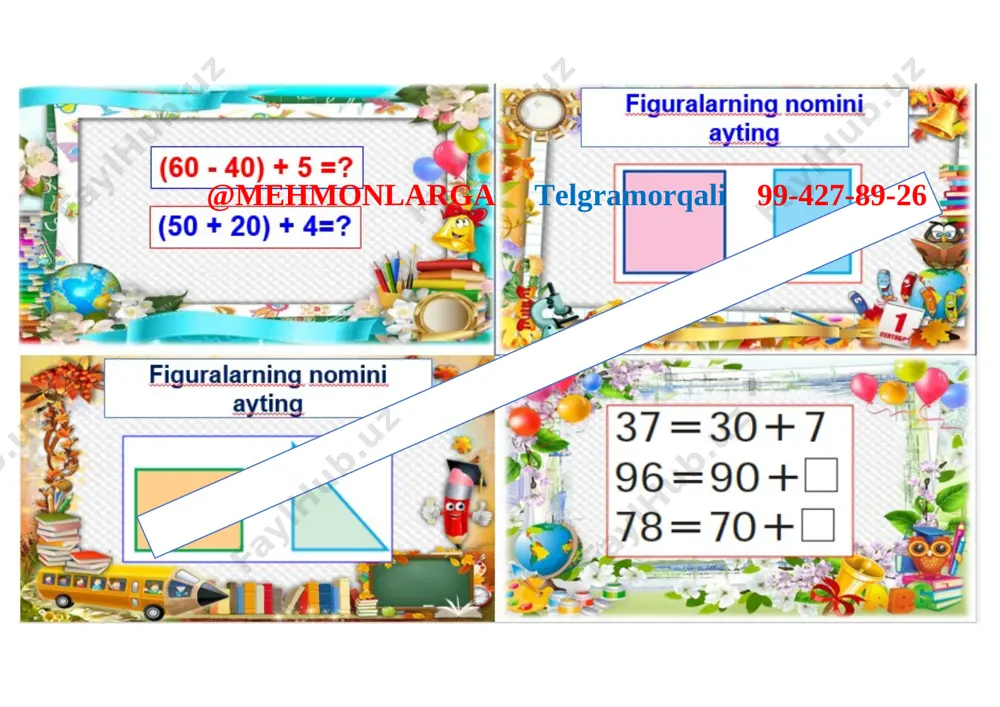 1-sinf matematika 3-chorak tarqatma 2021 - Page 2