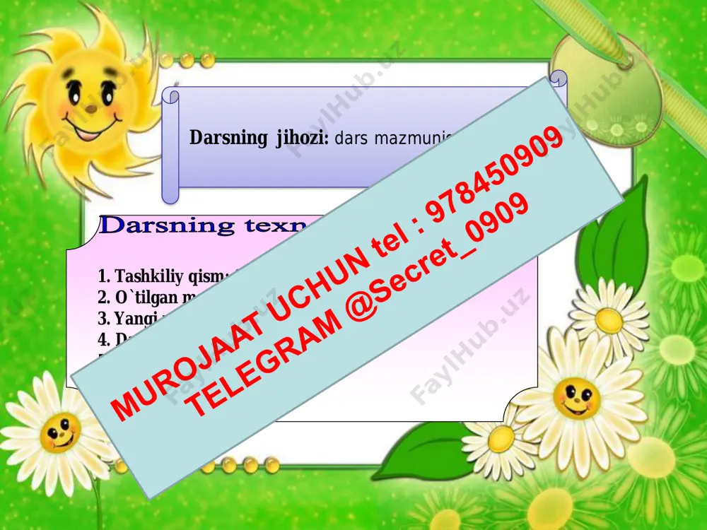 talablari asosida burchak o’rgatish. ta’limiy: o’quvchilarga “ko’pburchaklar va ularning turlari” ko’rinishidagi misollarni bajarishni o’rgatish. tarbiyaviy: barkamol avlodga xos odoblilik san’ati va madaniyatini o’rgatish. rivojlantiruvchi: o’quvchilarni og’zaki va yozma hisoblash malakalarini o’stirish. o`quv jarayoniga oid kompetensiya:tk1matematikaga oid atamalarning ma’nosini tushunib to‘g‘ri o‘qiy olish;so‘z va gaplarni bog‘lagan holda o‘z fikrini aniq va ravshan ifodalay olish; tk1 matematik qoidalarni ifodali ayta olish.fk-1:sonlarni qo‘sh ish va ayirish jadvallaridan, arifmetik amallarning algoritmlaridan foydalangan holda 100 ichida ikkita ikki xonali sonlar ustida arifmetik amallarni yozma bajara oladi; dars turi: yangi tushuncha berish. metodi: aqliy hujum , mustaqil ish.. jihozi: mavzuga oid ko’rgazma, tarqatmalar, test savollari. dam olish daqiqasi ii.o’tilgan mavzuni takrorlash: bo’sh kataklarni to’ldiring darsning borishi. i.tashkiliy qism. salomlashish, davomotni aniqlash, `o`quvchilarni o`quv qurollarini nazoratdan o`tkazish, aylanma daftarlarni almashtirish. ii. otgan mavzuni so’rash va mustahkamlash. o`tilgan darsda “takrorlash ” yuzasidan savol-javob o`tkazish, uy vazifasini bajarilishini tahlili o`tkazilib no`to`g`ri bajarilgan misollar yuzasidan ko`rsatma beraman. iii yangi mavzu …