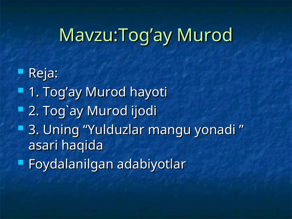 alanilgan adabiyotlar