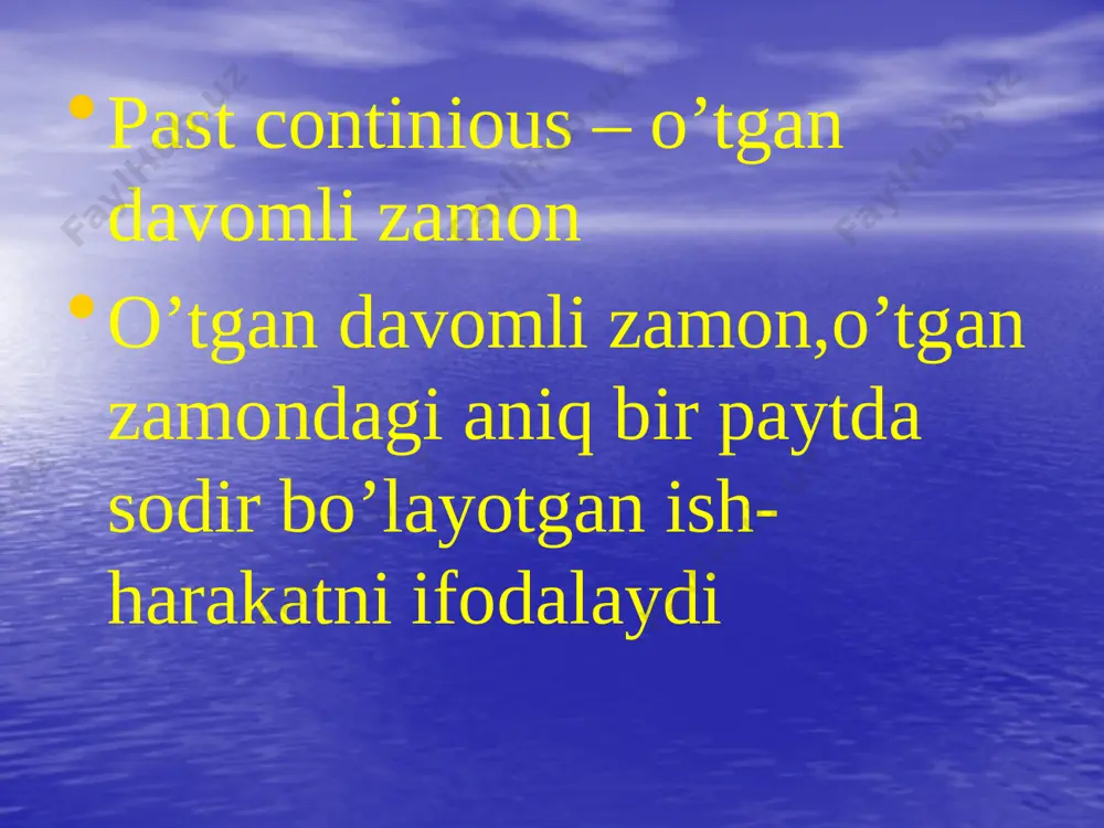 ingliz tili 6-sinf past continious mavzusida taqdimot - Page 2