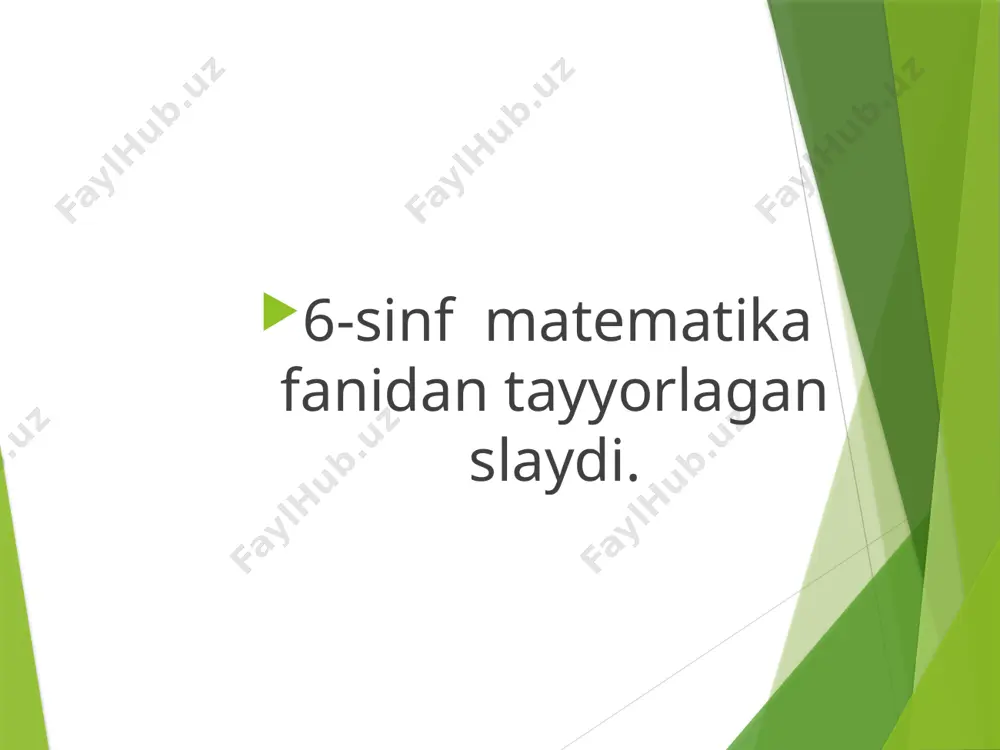 yish kerak manfiy sondan manfiy sonni ayirish uchun quyidagi tenglikdan foydalanish kerak a-(-b)=a+b -4-8=-12 -3,5-8,2=-11,7 -4-(-8)=4 3,5-(-8,2)=11,7 mustahkamlash: 4) 3,71+((-2,71)+9)=3,71+6,29=10 6) 43,1-((7,8-(-23,1))=43,1-30,9=12,2 1209 misol tenglamani yeching: 1) 10+x=-20+(-5) 3) -16-x=32-(-12) 10+x=-25 -16-x=44 x=-25-10 x=-16-44 x=-35 x=-60 uyga vazifa 1210-1211 masalalarni yechish e’tiboringiz uchun rahmat image12.wmf oleobject1.bin image6.png image13.jpeg image14.jpeg image15.jpeg image16.wmf a image17.wmf a image18.png oleobject2.bin oleobject3.bin oleobject4.bin image19.wmf image20.png image2.jpeg image11.jpeg image3.jpeg image4.png image7.jpeg image8.jpeg image9.jpeg