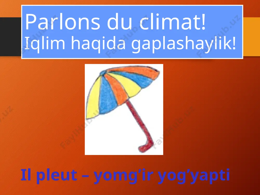 _____________________________ _________________________________________________________________________________________________ dans le centre, ____________________________________________________________________________________ _________________________________________________________________________________________________ passez une bonne journée ! le devoir à la maison faire les testes quel temps fait-il? clique avec ta souris pour commencer le jeu depart  19 a) chaud b) pluie c) la neige d) le soleil 1  clique pour voir les réponses + clique pour choisir 20 b) chaud a) la pluie c) la neige d) le vent 2  clique pour voir les réponses + clique pour choisir 21 a) froid d) la pluie c) brouillard b) le soleil 3  clique pour voir les réponses + clique pour choisir 22 a) il fait froid b) le vent c) chaud d) le brouillard 4  clique pour voir les réponses + clique pour choisir 23 5 a) le vent b) la neige c) la pluie d) le brouillard  clique pour voir les réponses + clique pour choisir 24 6 …
