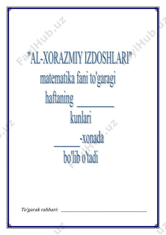 u o’tilgan sana sana mavzu 1 2 3 4 5 6 7 8 9 10 11 12 13 14 15 16 17 18 19 20 mashg’ulotga qatnashishi haqida ma’lumot t/r f.i.o mavzu o’tilgan sana sana mavzu 1 2 3 4 5 6 7 8 9 10 11 12 13 14 15 16 17 18 19 20 mashg’ulotga qatnashishi haqida ma’lumot t/r f.i.o mavzu o’tilgan sana sana mavzu 1 2 3 4 5 6 7 8 9 10 11 12 13 14 15 16 17 18 19 20 mashg’ulotga qatnashishi haqida ma’lumot t/r f.i.o mavzu o’tilgan sana sana mavzu 1 2 3 4 5 6 7 8 9 10 11 12 13 14 15 16 17 18 19 20 mavzu sonning bo’luvchilari va karralilari maqsad mavzu yuzasidan bilimga ega bo’lish fk-1 tarbiyaviy maqsad o’quvchilar orasida o’zaro do’stlikni tarbiyalash tk-3 rivojlantiruvchi maqsad tayanch mavzu yuzasidan savol-javob uyushtirish tk-4 dars jixozi darslik, daftar, …
