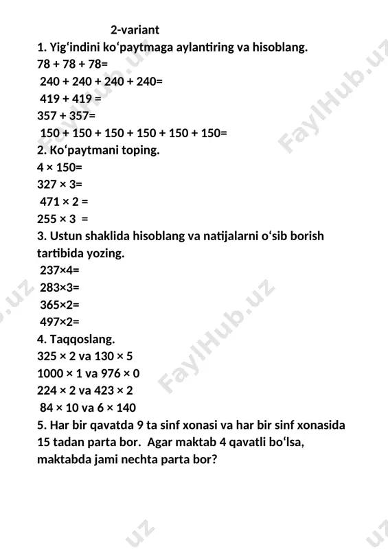 nazorat ishi listga chiqarish - Page 2