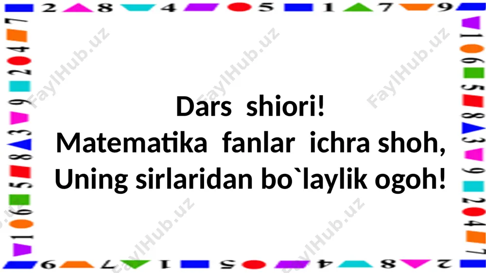 ring va ko`paytmani yozing. 5) 6 ni 8 ga ko`paytiring va ko`paytmani yozing . 6).4 ni 7 ga ko`paytiring va ko`paytmani yozing! matematik diktant 1) to`qqizni to`qqizga ko`paytiring va ko`paytmani yozing. 2) 63 ni 7 ga bo`ling va bo`linmani yozing. 3 ) 56 ni 7 ga bo`ling va bo`linmani yozing. 4)7 ni 3 ga ko`paytiring va ko`paytmani yozing. 5) 6 ni 8 ga ko`paytiring va ko`paytmani yozing . 6).4 ni 7 ga ko`paytiring va ko`paytmani yozing! 512 208 304 219 182 37 matematik diktant 1) to`qqizni to`qqizga ko`paytiring va ko`paytmani yozing. 2) 63 ni 7 ga bo`ling va bo`linmani yozing. 3 ) 56 ni 7 ga bo`ling va bo`linmani yozing. 4)7 ni 3 ga ko`paytiring va ko`paytmani yozing. 5) 6 ni 8 ga ko`paytiring va ko`paytmani yozing . 6).4 ni 7 ga ko`paytiring va ko`paytmani yozing! matematik diktant 1) to`qqizni to`qqizga ko`paytiring va ko`paytmani yozing. 2) 63 ni 7 ga …