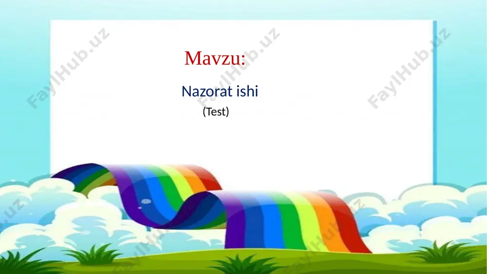 an yordamini ayamaydi. c. nargiza o‘quv qurollarini yaxshi saqlaydi. d. botir bobosi bilan ko‘rishmadi. 8. sifat yasovchi qo‘shimchalar qaysi qatorda berilgan? a. – chi,- ning, - ga, -dan b. –li, - siz, - dor c.– la, - kor, -ning , - dan d. – ga, -da, -la, -chi 9. fe’l yasovchi qo‘shimchalar berilgan qatorni belgilang. a. –la, - chi, -siz b. – la, - illa (-ulla) c. – illa, -chi, - kor d. –chi, -siz, - la 10. sonlar necha xil yoziladi va qaysilar? 3xil: raqam va son bilan b. 2 xil: son va harf bilan c. 4 xil: son, tovush va harf d. 2 xil: tovush va raqam yangi mavzuni mustahkamlash “kim ko ‘p fe’lga misol keltiradi” o‘yini o‘quvchilar kichik guruhlarga bo‘linadilar. har bir guruh 1 daqiqada fe’lga oid so‘zlar aytish topshirig‘i beriladi. qaysi guruh ko‘p so‘z aytsa, o‘sha guruh g’olib bo‘ladi. 1-guruh bordi keldi sakrayapti uzyapti 2- guruh …