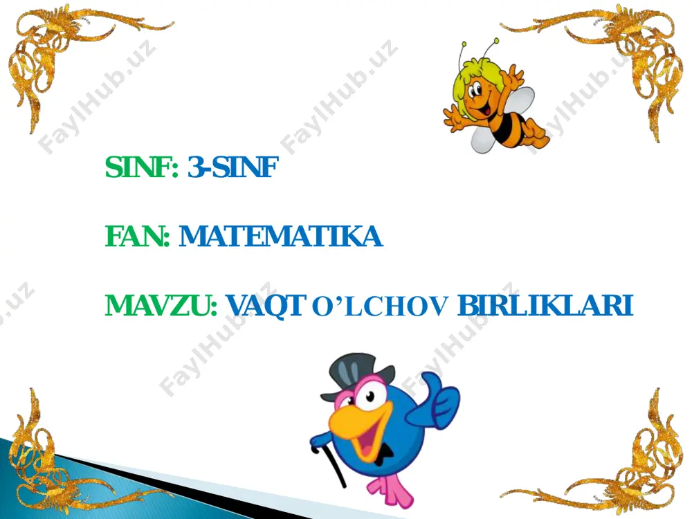 3-sinf matematika 4 chorak vaqt o'lchov birliklari - Page 2