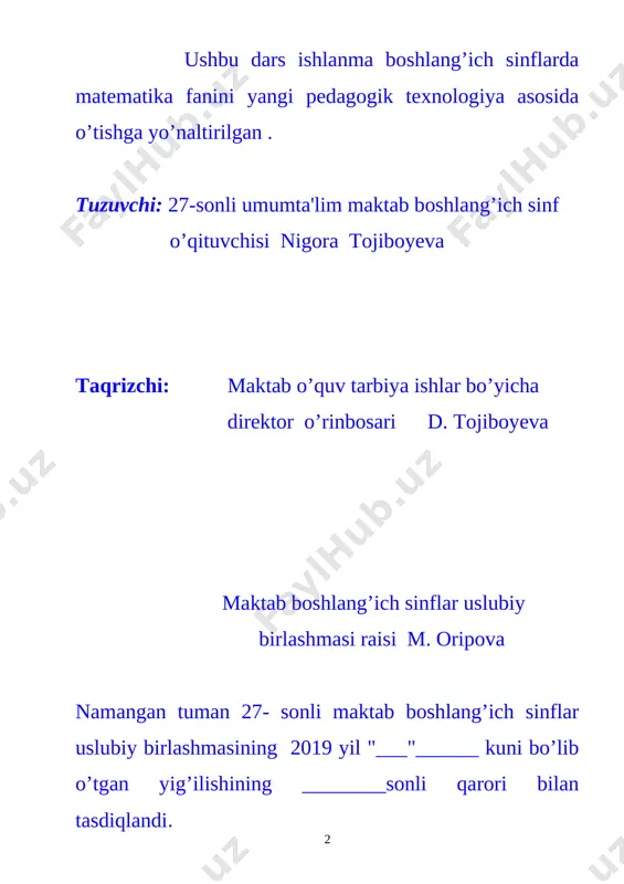 r yaqin» she’rini so‘rab baholanadi. o‘tilgan mavzu savol-javob orqali mustahkamlanadi. 1. bahor yaqinlashib kelayotganida tabiatda qanday o‘zgarishlar yuz beradi? 2. bahorda qanday bayramlar nishonlanadi? 3. bahor fasli sizga yo‘qadimi? nima uchun? o‘quvchilar bilan «zumradoyga yordam» didaktik o‘yini o‘tkaziladi. bu o‘yinda o‘quvchilar oval shakliga yozil- ipt 118 gan misollarni yechib, yulduzchalardagi to‘g‘ri javobni oladilar. javoblarni orqasida berilgan bo‘g‘inlarni doskaga sonlarni o‘sib borish tartibida osadilar. hamma bo‘g‘inlar osilgandan so‘ng yangi «tabiat haqida suhbat» mavzusi kelib chiqadi. ipt yangi mavzu e’lon qilinadi: «tabiat bilan suhbat» rivoyati. iii. yangi mavzuni tushuntirish. – bolajonlar, bugun biz sizlar bilan «tabiat bilan suhbat» rivoyati bilan tanishamiz. – rivoyat haqida nima bilasiz? – darslikdan qaysi rivoyatlarni o‘qiganmiz? o‘quvchilar javoblari tinglanib, rivoyat haqida qisqacha ma’lumot beriladi. o‘quvchilarga rivoyat mazmuniga mos animatsiyali lavhalar ko‘rsatiladi. kadr ortidan rivoyat matni o‘qib eshittiriladi. matnda uchragan notanish so‘zlar yuzasidan lug‘at ishi o‘tkaziladi lug‘at ishi: zamin – yer haroratim – issiqligim bardosh – chidash jilovlash …
