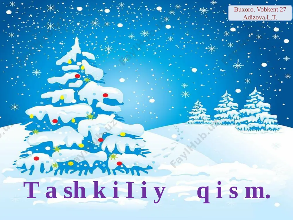 l.t. bir kuni bir ovchi o‘rmonga yo‘l oldi. yo‘lda kiyikni uchratdi. kiyik ovchini ko‘rishi bilan qocha boshladi. shu yaqin atrofdagi bog‘ga kirib yashirindi. bog‘ga kirgan ovchi uni topa olmay, qaytib ketmoqchi bo‘ldi. ovchining uzoqlashganini ko‘rgan kiyik uzum bargini yeya boshladi. barglarning shitirlaganini eshitgan ov­chi orqaga qaytib, kiyikni tutib oldi. tuzoqqa tushgan kiyik qilgan ishidan afsuslandi. „gulxan “dan buxoro. vobkent 27 adizova l.t. o‘rmonga yo‘l oldi; kiyikni uchratdi; bog‘ga yashirindi; bargini yeya boshladi; barglarning shitirlaganini; tuzoqqa tushgan. buxoro. vobkent 27 adizova l.t. uyga vazifa. 183-mashq buxoro. vobkent 27 adizova l.t. image1.png image2.jpeg image3.jpeg image4.png image5.jpeg image6.png image7.jpg image8.png image9.png image10.jpeg
