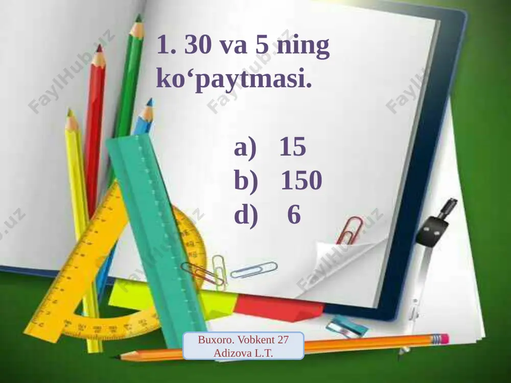 3-sinf matem. test - Page 2