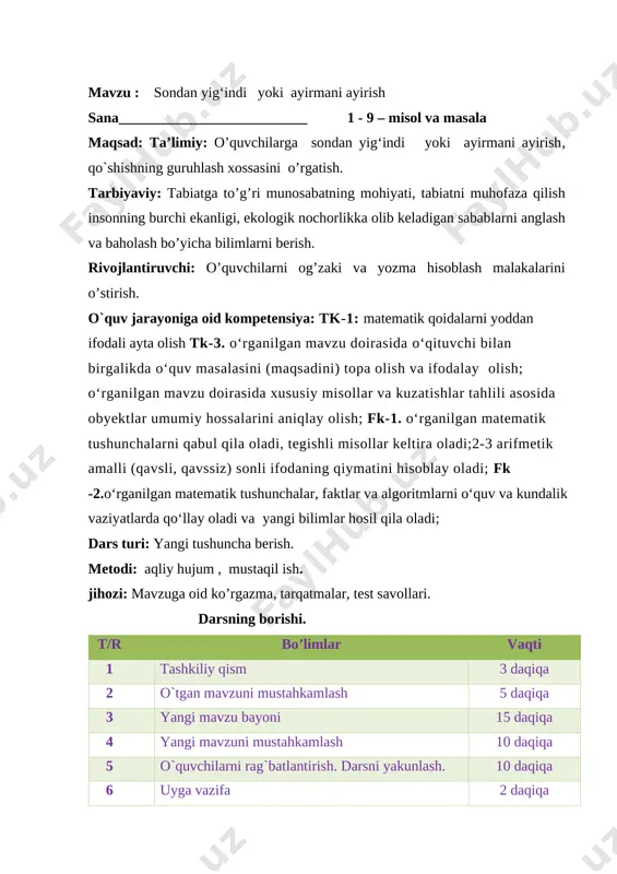 avzuni so’rash va mustahkamlash. o’qituvchi: bugungi darsimiz uch guruhga bo’lib olib boramiz guruhlar o’zingizni tanishtiring 1-guruh: qancha bo’lsa savollar tez topamiz donolar 2-guruh: epchil chaqqon chopqirlarmiz aqli raso topqirlarmiz 3-guruh: darsda faol qatnashamiz barcha fandan bilimdonmiz 1- o‘quvchi: arifmetik to‘rt amal, qo‘shish hamda ayirish, mulohazaga chorlar bo‘lish va ko‘paytirish. 2- o‘quvchi: uchga to‘rtni qo‘shamiz javobi bo‘lar yetti. shunday oson topilar qo‘shishda har yig‘indi. istagan mavzuingizda ochiq dars taqdimotlar tayyorlab beramiz murojaat uchun telefon 97-845-09-09 telegram @secret_0909 guruhimiz : @fidoiy_ustozlar istagan mavzuingizda ochiq dars taqdimotlar tayyorlab beramiz murojaat uchun telefon 97-845-09-09 telegram @secret_0909 guruhimiz : @fidoiy_ustozlar istagan mavzuingizda ochiq dars taqdimotlar tayyorlab beramiz murojaat uchun telefon 97-845-09-09 telegram @secret_0909 guruhimiz : @fidoiy_ustozlar istagan mavzuingizda ochiq dars taqdimotlar tayyorlab beramiz murojaat uchun telefon 97-845-09-09 telegram @secret_0909 guruhimiz : @fidoiy_ustozlar [bookmark: _goback]istagan mavzuingizda ochiq dars taqdimotlar tayyorlab beramiz murojaat uchun telefon 97-845-09-09 telegram @secret_0909 guruhimiz : @fidoiy_ustozlar image1.jpeg
