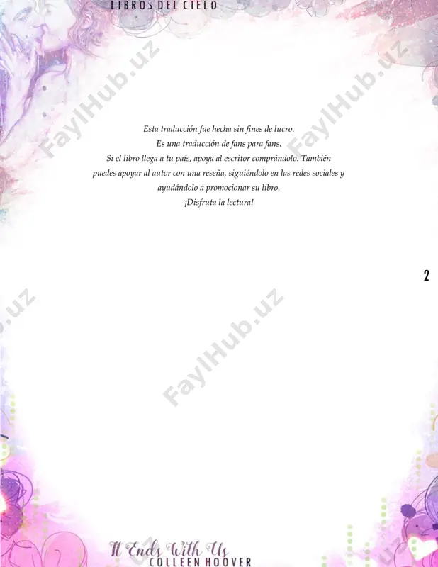 ítulo 32 capítulo 33 capítulo 34 capítulo 35 epílogo nota del autor agradecimientos sobre el autor 6 sinopsis a veces, la persona a quien más amas es la que más te lastima. lily no siempre lo ha tenido fácil, pero eso nunca la detuvo de esforzarse por la vida que ella quería. ha recorrido un largo camino desde el pequeño pueblo de maine donde creció: se graduó de la universidad, se mudó a boston y comenzó su propio negocio. así que, cuando siente una chispa con el hermoso neurocirujano llamado ryle kincaid, de repente todo en la vida de lily parece casi demasiado bueno para ser verdad. ryle es autoritario, terco, y tal vez incluso un poco arrogante. también es susceptible, brillante y tiene una debilidad por lily. y la forma que luce en bata definitivamente no es mala. lily no puede sacárselo de la cabeza. pero la aversión total …