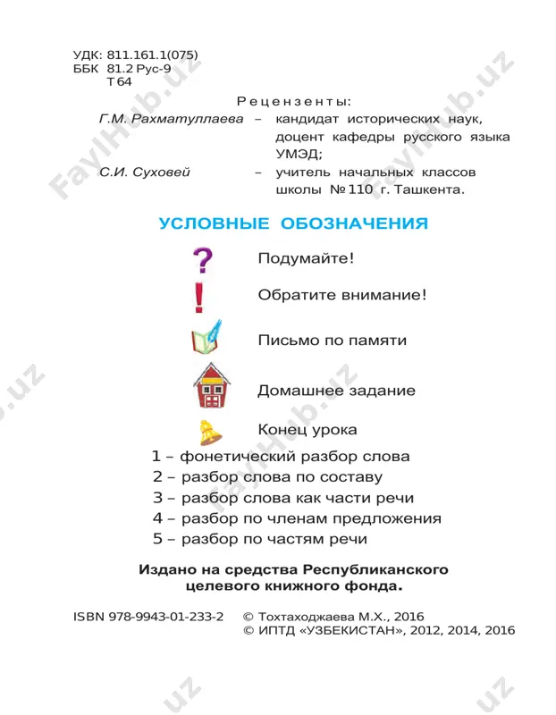 nkie. est slova ochen vaj- nie: mir, svoboda, ravenstvo, bratstvo. 5 est rodnie, dorogie slova: mama, papa, babushka, dedushka, shkola, druzya. no samoe vajnoe, samoe dorogoe slovo – rodina. vipishi iz teksta (vspomni, chto takoe tekst?): vajnie slova: ... dorogie slova: ... samoe vajnoe slovo – ... kak ti ponimaesh slova: mir, svoboda1, ra- venstvo, bratstvo? 6. vipishi slova so zvonkoy soglasnoy na kontse. ryadom zapishi proverochnoe slovo. most, xleb, list, sneg, grib, zavtrak, vostok, obed, medved, shalash, noj, soldat, ogorod. 7. kakie «vejlivie» slova ti znaesh? zapishi ix. napisanie prover po slovaryu. sostav s nimi 2–3 pred - lojeniya i zapishi ix. pojaluysta slova sostoyat iz zvukov. zvuki na pisme oboznachayutsya bukvami. no ne vsyakiy zvuk ili neskolko zvukov mogut nazivatsya slo- vom. 8. prochitay slova sleva napravo, a potom na- oborot. spishi slova. chto zametil? podcherkni glasnie. 1. zakaz, topot, komok, potop. 6 2. topor – ropot, shorox …