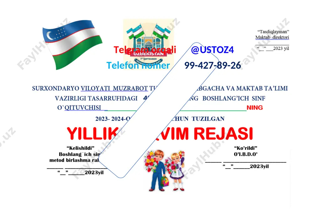 2-sinf iish rejalari 2023-2024-yil uchunn - Page 2