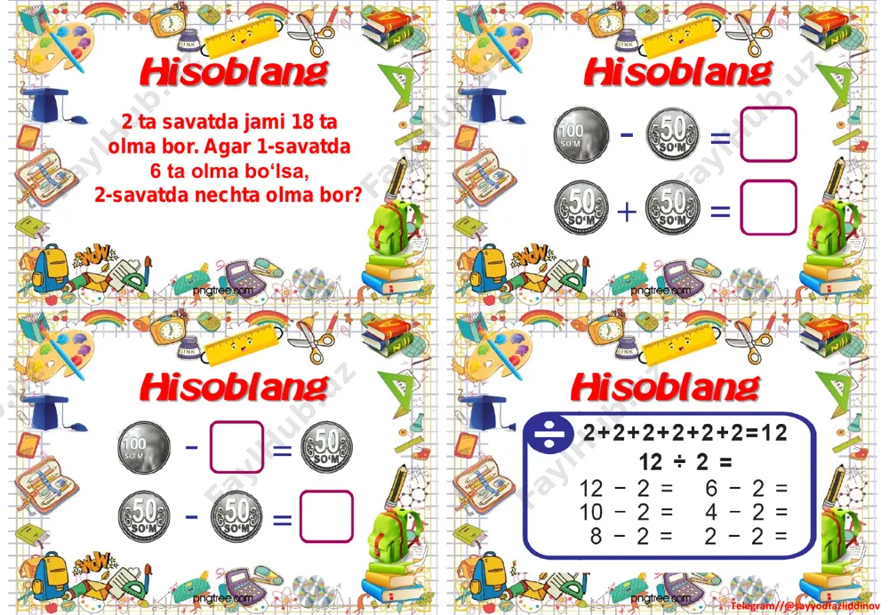 2_sinf_matematika_tarqatmalar_3_chorak_2022_2023_o'quv_yili - Page 2