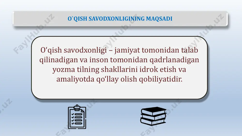 00 dan 800 tagacha, • o‘quvchilarining o‘qish savodxonligi darajasi past bo‘lgan mamlakatlar uchun 400–500 ta, • epirlsda esa, taxminan, 1000 ta so‘zdan iborat bo‘ladi. pirls matnlari uchun aniqlik va izchillik muhim mezon hisoblanadi. pirls tadqiqotida ishlatiladigan matnlar uchun quyidagi mezonlar belgilangan uzunligi: 1000 ta so‘zgacha mavzu: badiiy matnlar asosiy mavzuga ega bo‘lib, u berilgan matndan tashqari o‘quvchi tomonidan umumlashtiriladi. axborot matnlari o‘quv materiallardan olinmagan mavzuni yoritib berishi kerak til: 40 dan ortiq tillarga tarjima qilinadi, shuning uchun tarjima qulay bo‘lishi muhimdir. metafora yoki epitet kabi aniq ifodali tasvirlash so‘zlari tanlanadi. hech qanday so‘zlashuvga oid so‘z yoki jargon ishlatilmaydi hamda ortiqcha texnik ifodalar olib tashlanadi pirls tadqiqotida ishlatiladigan matnlar uchun quyidagi mezonlar belgilangan mazmuni: matnning mazmuni 9–10 yoshdagi o‘quvchilarning yosh xususiyatlariga mos kelishi, ayrim madaniyatlarga juda xos bo‘lgan mavzulardan chetlanishi, shuningdek, matn shu yoshdagi maktab o‘quvchilari uchun qiziqarli va zavqli bo‘lishi hamda o‘quvchi uchun unchalik tanish bo‘lmasligi lozim bog‘liqlik va ketma-ketlik: …