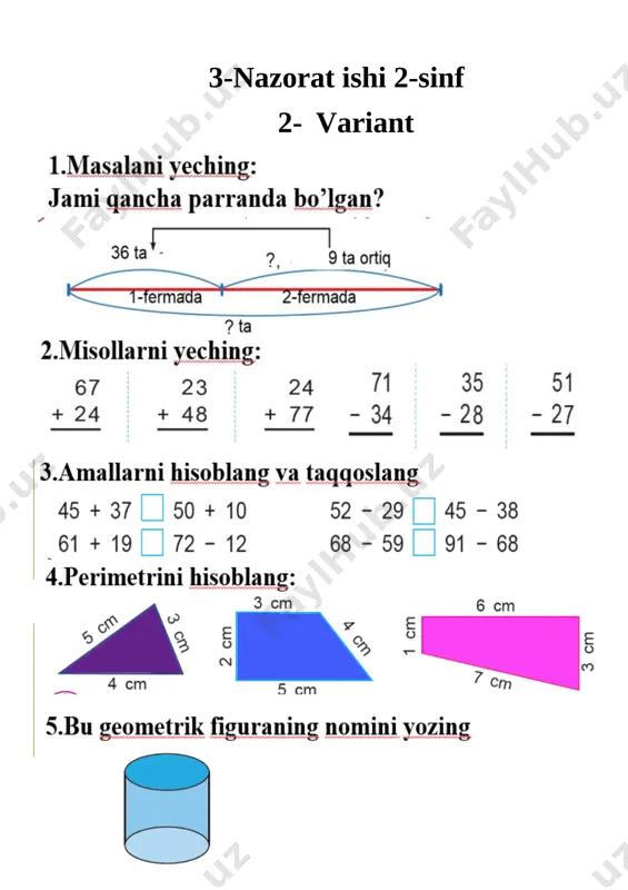 3- nazorat ishi matematika - Page 2