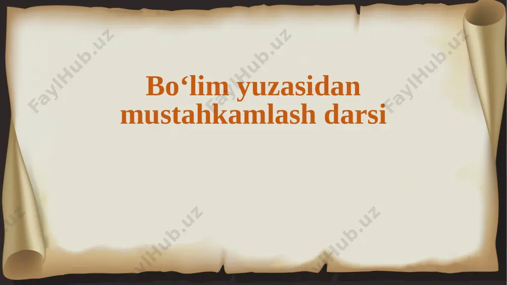 shining abu ali ibn sino ekanligini qanday qilib bildi? tomir urishidan “qonun” kitobini olganidan rang ro‘yiga qarab pahlavon mahmudning shoirlik va pahlavonlikdan boshqa yana qanday hunari bo‘lgan? telpakdo‘zlik, po‘stindo‘zlik tabiblik xattotlik naqqoshlik sulton mahmud g‘aznadagi qasrining boloxonasida o‘tirib, birdan ko‘zi kimga tushdi? abu rayhon beruniyga al xorazmiyga abu ali ibn sinoga “sulton mahmud va beruniy” haqidagi rivoyatda keltirilgan usturlob qanday asbob? ufq tomonlarini o‘lchaydigan vaqtni o‘lchaydigan oftobning balandligini o‘lchaydigan mustaqil topshiriq: «buyuk allomalar — faxrimiz» mavzusida albom tayyorlang. unga o‘qigan asarlaringizdan ibratli parchalarni yozing. 18 image1.png image2.jpeg image3.png image4.jpeg image8.png image9.png image5.png image6.png image7.png image10.jpeg image11.jpeg image12.png image13.png image14.png image15.png