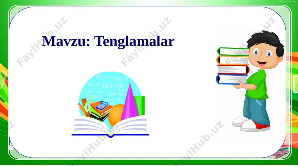 shiriq. tengsizliklar to‘g‘ri bo‘lishi uchun katakchalar o‘rniga qanday raqamlarni qo‘yish mumkin? 6- tenglama (2 000 + x) – 972 = 3 564 (7 002 – x) – 160 = 5 348 1 436 1 4 3 7 37 210 41 620 4 620 900 138 00 804 e’tiboringiz uchun rahmat! image1.jpeg image2.png image3.jpeg image4.jpeg image5.png image6.png image7.jpeg image8.jpeg image9.png image10.jpeg image11.jpeg image12.png image13.jpeg image14.png image15.jpeg