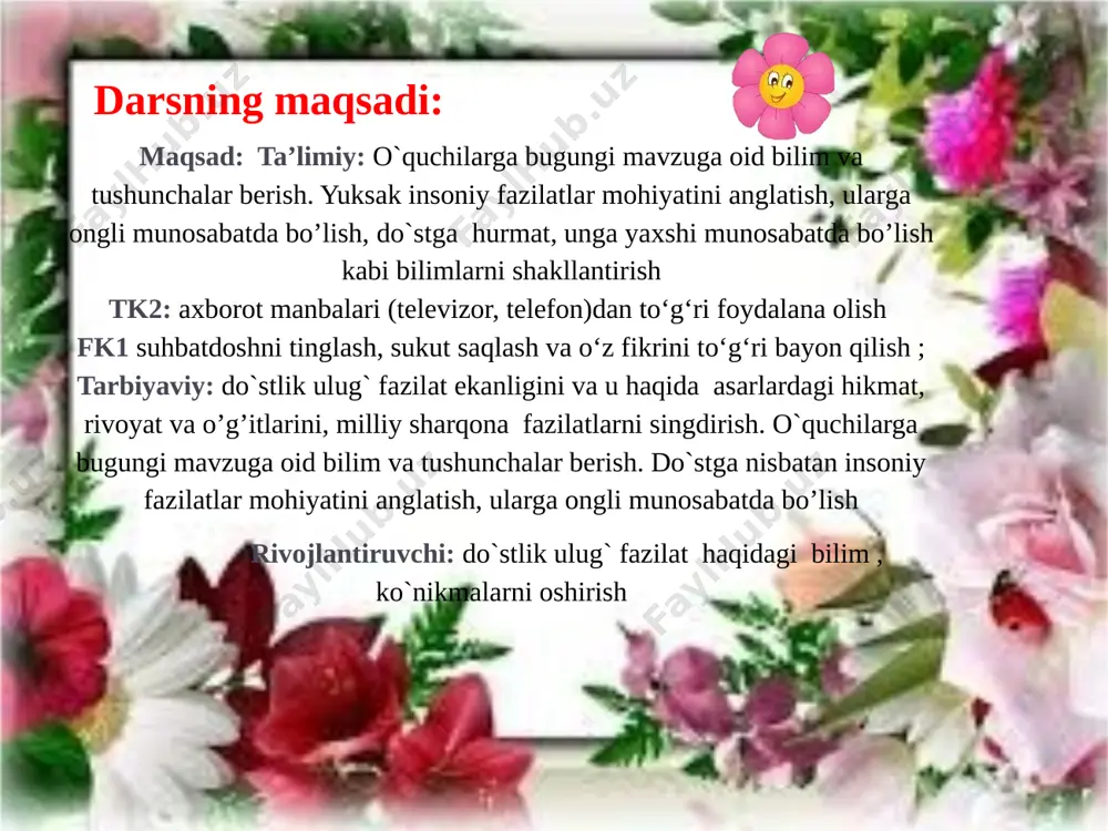 at qiling darslik bilan ishlaymiz hikoya o`qib eshittiriladi siz nima qilgan bo`lardingiz? chin do`st qanday bo`ladi? do`stingiz haqida hikoya yozing (hikoyangizda do`stingizning yaxshi fazilatlari va uning sizga qilgan yaxshiliklari haqida yozing) ijodiy ish davom ettiring do`stsiz boshim ,………… do`st achitib gapirar ,………… baliq suvsiz yashamas, inson…… hisobdan adashsang ham, do‘stdan………. yaxshi do‘sting kuldirar, yomon do‘sting ………. mashq qilamiz ,dam olamiz o`ng qo`ling bilan berganingni chap qo`ling bilmasin bu voqea qaysidir mamlakatda sodir bo`lgan edi. xullas, o`sha mamalakatdagi maktabda bolalar uylaridan olib kelgan tushliklarini sinfda tanovul qilishar ekan. o`qituvchi tanaffus e`lon qilib ,bolalarga tushlik qilishga ruxsat beribdi. temurdan boshqa hamma o`quvchilar ovqatlana boshladi.temur bo`m-bo`sh ovqat idishini ochib qayta yopdida , ustozidan tashqariga chiqib kelishga ruxsat so`radi. tashqariga chiqqach , qornini to`ydirish uchun suv ichdi.och qoringa ichilgan suv , qoringa chunonam surnay chaldiki, buni uning yonida turgan odam ham eshitishi mumkin edi. temur sinfga qaytib kelib ,o`rniga borib o`tirdi .ovqat idishini partasidan …