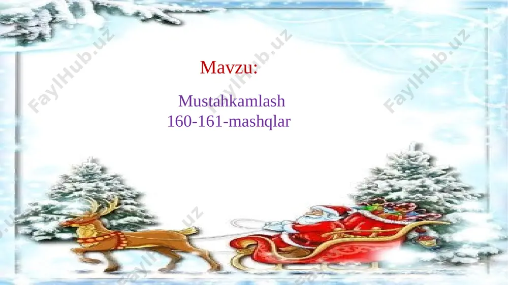 aqindagi bog‘lar.. biron-bir odam qorasi ko‘zga chalinmas, hatto qirlar.. mollar ham ko‘rinmas edi. (o. yoqubov ) tekshiramiz: mirzo ulug‘bek boshini ko‘tarib atrofga qaraydi. oftob ko‘rinmas, osmonni qora bulut qoplab olgan edi. dalalar va adirlarda, o‘rib olingan bug‘doyzorlarda, hatto olis-yaqindagi bog‘larda biron –bir odam qorasi ko‘zga chalinmas, hatto qirlarda molar ham ko‘rinmas edi. o‘rin-payt kelishigidagi ot gapda qaysi gap bo‘lagi bo‘lib keladi? rasm asosida matn tuzing . matnda qaysi kelishiklardan foydalandingiz? yangi mavzuni mustahkamlash uyga vazifa : 162-mashq image1.jpeg image2.jpeg image3.jpeg image4.jpeg image5.jpeg image6.jpeg image7.jpeg image8.jpeg image9.jpeg image10.jpeg image11.jpeg image12.jpeg image13.jpeg