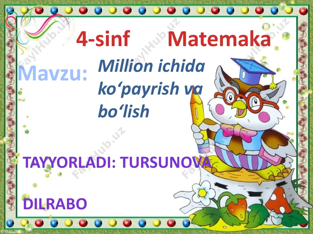 million ichida ko`paytirish va bo`lish - Page 2