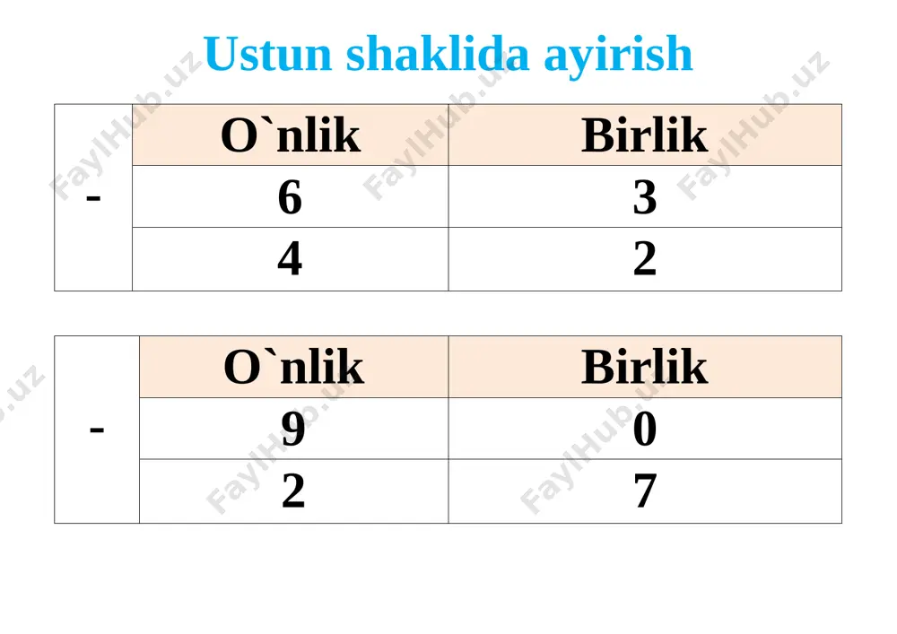 ustun shaklida qo`shish va ayirish - Page 2