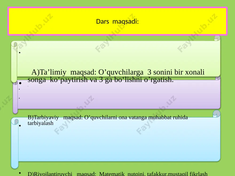 ? universiada shu bu yil qaysi viloyatda bo’ladi? sinfni uch guruhga bolib, nomlash. beruniy al-xorazmiy mirzo ulug’bek oltin qoidalar 9 fikrni to’liq bayon qilish vaqt dan unumli foydalanish intizomli va faol bo’lish yangiliklar sari intilish o’zgalar fikrini tinglash o’qituvchilarning soni: 208 ma’lumoti bo’yicha: 115 nafar – oliy ma’lumotli 93 nafar – o’rta-maxsus ma’lumotli. toifasi bo’yicha: 2 nafar – oliy toifali 17 nafar – birinchi toifali 68 nafar – ikkinchi toifali 28 nafar – mutaxassis. davlat madhiyasi serquyosh, hur o’lkam, elga baxt najot, sen o’zing do’stlarga yo’ldosh, mehribon. yashnagay to abad ilmu, fan ijod, shuhrating porlasin toki bor jahon. naqarot oltin bu vodiylar jon o’zbekiston, ajdodlar mardona ruhi senga yor. ulug’ xalq qudrati jo’sh urgan zamon, olamni mahliyo aylagan diyor. bag’ri keng o’zbekning o’chmas iymoni, erkin, yosh avlodlar senga zo’r qanot. istiqlol mash’ali, tinchlik posboni, haqsevar, ona yurt, mangu bo’l obod. naqarot oltin bu vodiylar jon o’zbekiston, ajdodlar mardona ruhi senga …