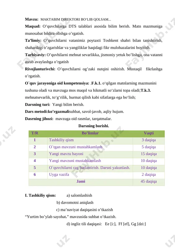 lar. salom berish - bu, a'lo alomat. salom berganlar, bo'ling salomat. aziz o'g'il qizlarim bugun hamma sog`lommi? darsga hamma tayyormi? o`quvchilar: ustoz bizlar sog`lommiz, darsga to`liq tayyormiz. o`qituvchi: qani bolajonlarim, mehri qaynoq buloqlorim. hozir nima darsimiz, o`uvchilar: hozir «_______» darsimiz, chin inson farzandimiz. olib biz sabog'ingiz, a'lo o'qish shiorimiz. o`qituvchi: aziz bolajonlarim kimdir bugun navbatchi, yo'qlamani beringchi. navbatchi o'quvchi: men navbatchi sinfda, istagan mavzuingizda ochiq dars taqdimotlar tayyorlab beramiz murojaat uchun telefon 97-845-09-09 telegram @secret_0909 guruhimiz : @iqtidorli_uzedu istagan mavzuingizda ochiq dars taqdimotlar tayyorlab beramiz murojaat uchun telefon 97-845-09-09 telegram @secret_0909 guruhimiz : @iqtidorli_uzedu istagan mavzuingizda ochiq dars taqdimotlar tayyorlab beramiz murojaat uchun telefon 97-845-09-09 telegram @secret_0909 guruhimiz : @iqtidorli_uzedu [bookmark: _goback]istagan mavzuingizda ochiq dars taqdimotlar tayyorlab beramiz murojaat uchun telefon 97-845-09-09 telegram @secret_0909 guruhimiz : @iqtidorli_uzedu istagan mavzuingizda ochiq dars taqdimotlar tayyorlab beramiz murojaat uchun telefon 97-845-09-09 telegram @secret_0909 guruhimiz : @iqtidorli_uzedu image1.jpeg image2.png