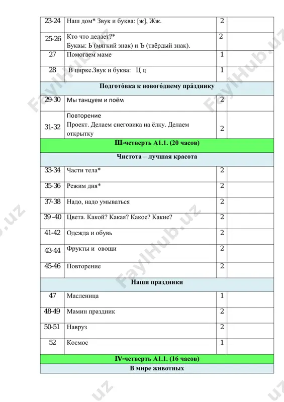 on i cherepaxa 1 61-62 skazka o drujnoy rabote. repka 2 moya rodina 63-64 ya jivu v uzbekistane 2 65-66 stolitsa tashkent 2 67-68 goroda uzbekistana 2