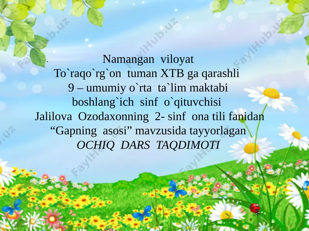 gapning asosi . gapda so'zlarning bog'lanishi - Page 2