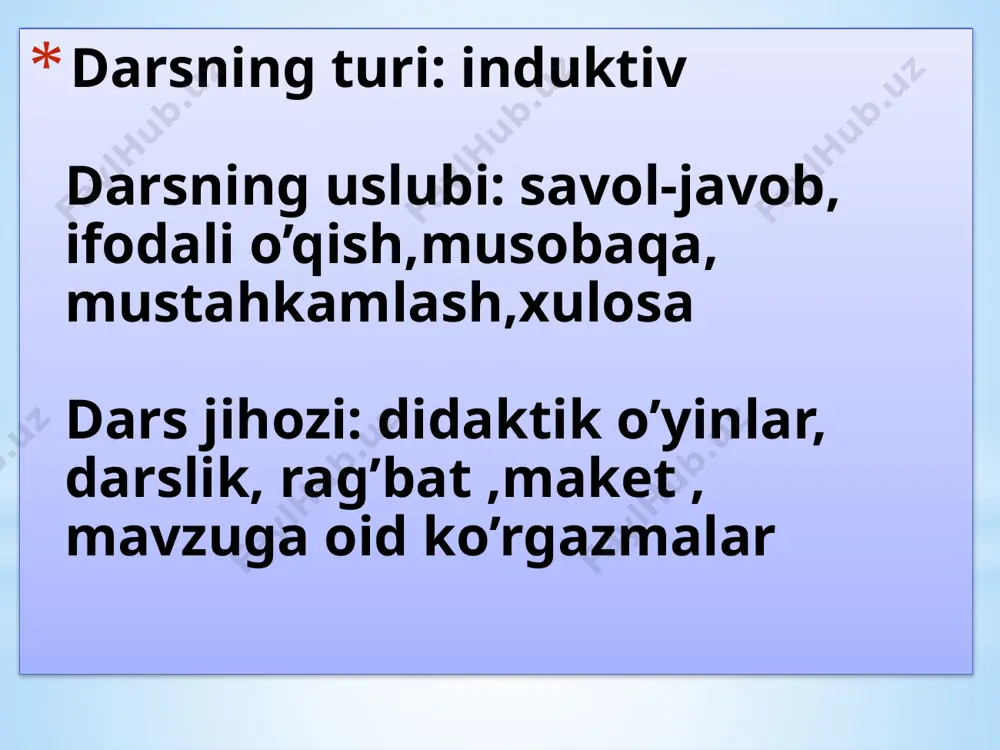 siz qish faslida qanday o’yinlar o’ynaysiz? tez aytishlar bilasizmi? qanday bolalar o’yinlarini bilasiz? hammasi tushunarli bo’ldimi; qiyin bo’ldimi; qiziqarli bo’ldimi; qanday bilimlarni o’zlashtirdingiz… mening darsimda hammasi tushunarli bo’ldimi; qiyin bo’ldimi; qiziqarli bo’ldimi; qanday bilimlarni o’zlashtirdingiz… mening darsimda barakalla ! baholash. (guruhlar, o’quvchilar rag’batlantiriladi.) uyga vazifa: savollarga javob yozish, mevali va manzarali o’sadigan daraxt nomlarini yozish, rasmini chizib kelish. qish. yangi yil barchangizga baxt –omad olib kelsin! media1.wav image2.png image3.png image4.png image5.png image6.png image7.png image8.png image9.wmf image10.wmf image11.wmf image12.png image13.png image14.jpeg image15.png image16.gif image17.png image18.emf pirls testi 1.archani kim ekkan ekan? a) oyisi b)bobosi s) do’sti d) akasi 2.archa necha yoshda ekan? a)10 b)20 s) 30 d)15 3.hikoyada archaga qanday ta’rif berilgan? a) yashil malika b) qish malikasi s) bir xil libosda d) tog’ malikasi 4.archa haqida qizaloqqa kim so’zlab berdi? a)bobosi b) oyisi s) o’rtog’i d)akasi 5.qishin yozin bir xil kiyimda a) fasllar b) daraxt s) archa d) kiyik image19.png …