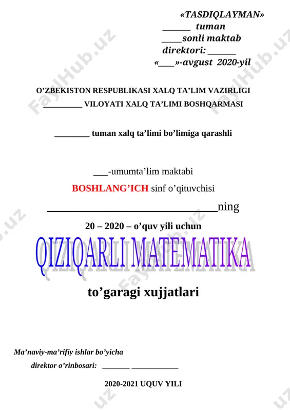 tirish va bo'lishni takrorlash 1 27 qoldiqli bo'lish mavzusi yuzasidan takrorlash 1 28 qoldiqli bo'lish mavzusi yuzasidan takrorlash 1 29 oxiri nol bilan tugaydigan songa bo'lish 1 30 oxiri nol bilan tugaydigan songa bo'lish 1 31 ikki xonali sonni ikki xonali songa ko'paytirish 1 32 ikki xonali sonni ikki xonali songa ko'paytirish 1 33 ko'p xonali sonni ikki xonali songa ko'paytirish 1 34 ko'p xonali sonni ikki xonali songa ko'paytirish 1 35 ko'p xonali sonlarni ikki xonali songa bo'lish 36 ko'p xonali sonlarni ikki xonali songa bo'lish 37 ko'p xonali sonlarni uch xonali songa bo'lish 1 38 ko'p xonali sonlarni uch xonali songa bo'lish 1 39 ko'p xonali sonlarni uch xonali songa qoldiqli bo'lish 1 40 ko'p xonali sonlarni uch xonali songa qoldiqli bo'lish 1 41 tenglamalarni yechish 1 42 tenglamalarni yechish 1 43 formulalar 1 44 formulalar 1 45 shkalalar 1 46 shkalalar 1 47 sonli ifodalarning qiymatini hisoblash …