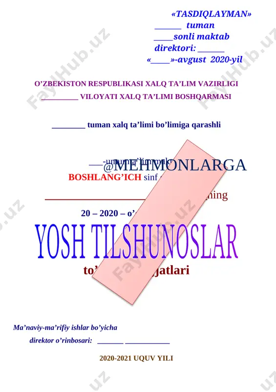 ining unli va undoshdan keyin qo‘shiladigan shakllari. 1 22 bosh kelishik. 1 23 qaratqich kelishigi. 1 24 qaratqich kelishigi.takrorlash 1 25 tushum kelishigi. 1 26 jo‘nalish kelishigi. 1 27 o‘rin-payt kelishigi. 1 28 o‘rin-payt kelishigi. 1 29 chiqish kelishigi. 1 30 ot yasovchi qo‘shimchalar. 1 31 otga va boshqa so‘zga qo‘shilib, yangi ma’noli ot yasaydigan qo‘shimchalar. 1 32 sifatlarning otga bog‘lanishi. 1 33 o‘z va ko‘chma ma’nodagi sifatlar. 1 34 sifatlarning ma’no turlari. 1 35 rang-tus, maza-ta’m bildiruvchi sifatlar. 1 36 xil-xususiyatni bildiruvchi sifatlar. 1 37 sifatlarning o‘zi bog‘langan so‘zlar bilan yozilishi. @mehmonlarga 1 38 sifatlarning o‘zi bog‘langan so‘zlar bilan yozilishi. 1 39 insho tahlili. bilimingizni tekshiring 1 40 so‘roqlar yordamida sonni topish. 1 41 sonlarning turlari. 1 42 rasm asosida hikoya tuzish. 1 43 tartib sonlar. 1 44 matndan sonlarni topish va tahlil qilish. 1 45 kishilik olmoshlari. 1 46 fe’l-so‘z turkumi. 1 47 fe’l-so‘z turkumi. 1 48 berilgan …