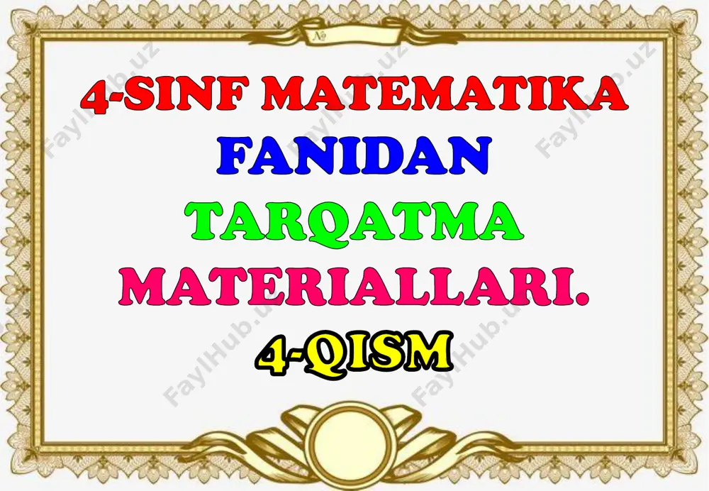 4-sinf tarqatma materiallari - Page 2