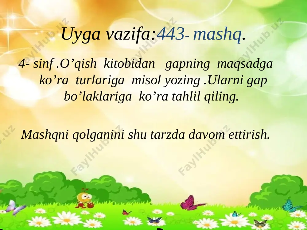 4- sinf ona tili mavzu; gap.445-446- mashqlar d.qayumova - Page 2