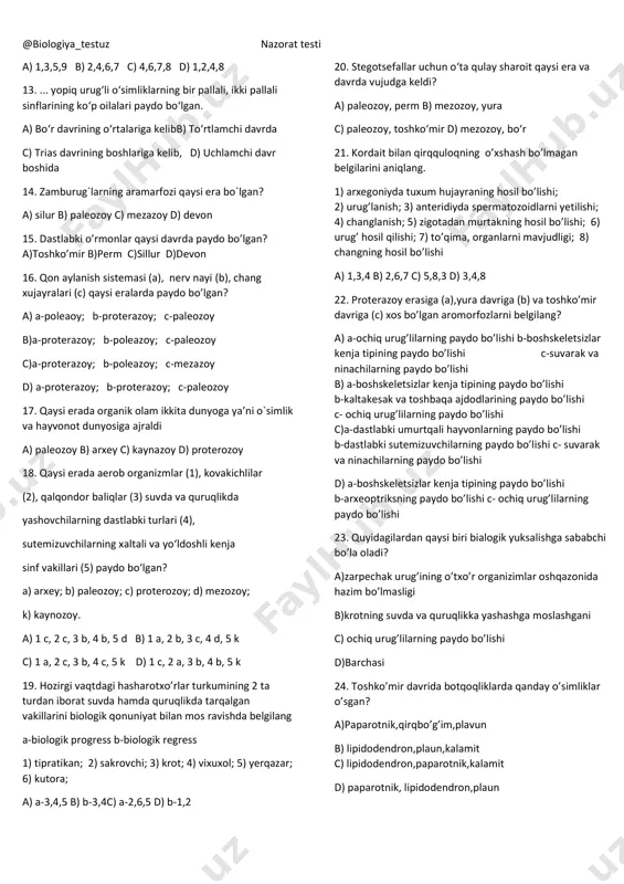 10- sinf nazorat testi - Page 2