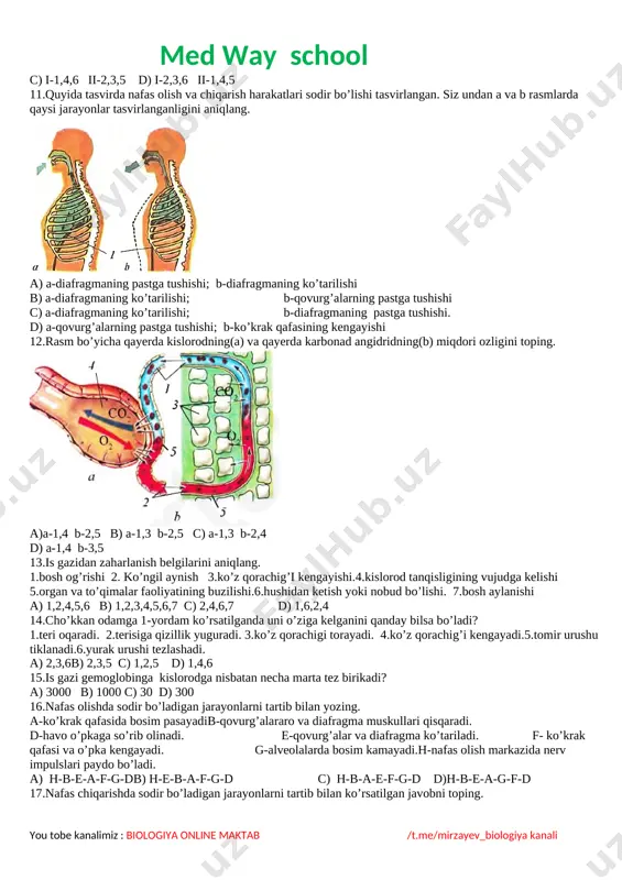 nafas olish @mirzayev_biologiya - Page 2