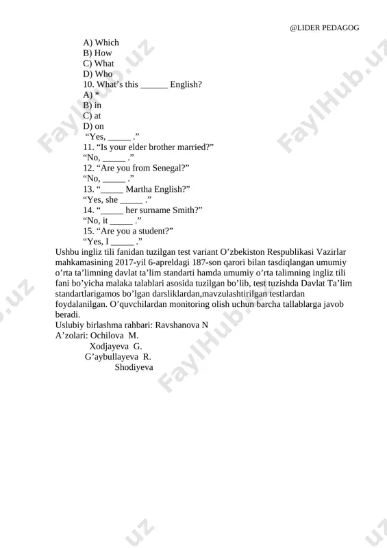 @lider pedagog monitoring test.docx 4-sinf 2-chorak - Page 2