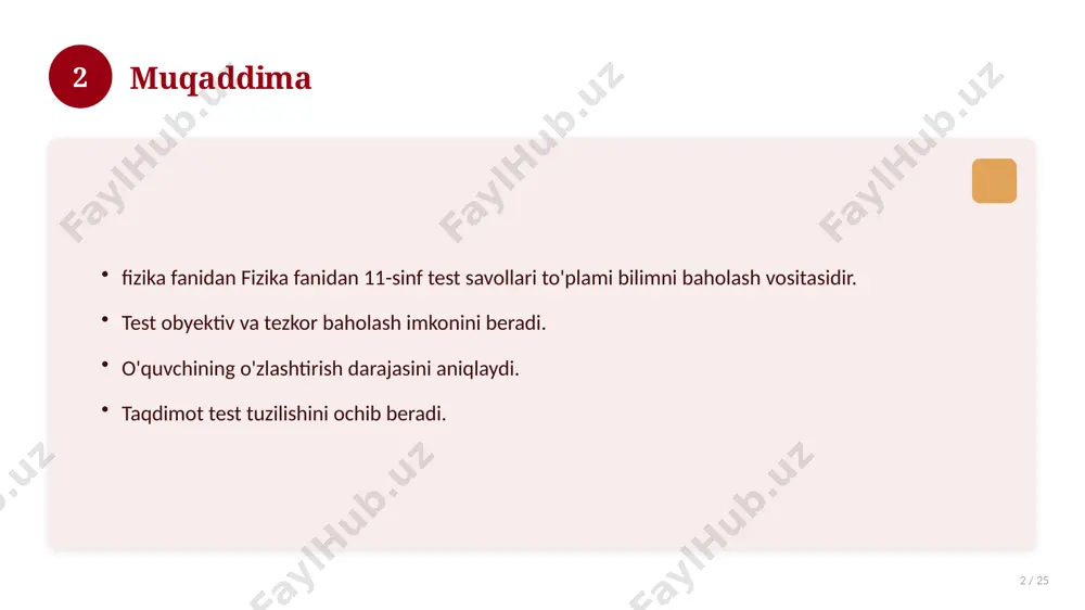 . yakuniy xulosalar. 14 15 qo'shimcha resurslar 15 / 25 darslik va qo'llanmalar. onlayn manbalar. video darslar. amaliy mashqlar to'plami. 15 16 xatolardan saqlanish 16 / 25 keng tarqalgan xatolar. ularning sabablari. oldini olish yo'llari. to'g'ri yondashuv. 16 17 kelajak istiqbollari 17 / 25 rivojlanish yo'nalishlari. yangi imkoniyatlar. innovatsion yechimlar. uzoq muddatli ta'sir. 17 18 amaliy tavsiyalar 18 / 25 tizimli yondashing. ishonchli manbalardan foydalaning. bilimni amaliyotda qo'llang. natijani muntazam baholang. 18 19 tez-tez so'raladigan savollar 19 / 25 asosiy tushuncha nima? u qanday qo'llaniladi? qanday afzalliklari bor? javoblar qisqa va aniq. 19 20 eng yaxshi amaliyotlar 20 / 25 sinovdan o'tgan usullar. samarali yondashuvlar. tajriba almashish. doimiy takomillashtirish. 20 21 muammolar va yechimlar 21 / 25 mavjud muammolar. ularning sabablari. yechim yo'llari. amaliy tavsiyalar. 21 22 asosiy ko'rsatkichlar 22 / 25 ko'rsatkich holati birinchi mezon yaxshi ikkinchi mezon o'rta uchinchi mezon yuqori 22 23 amaliy misol 23 / 25 …