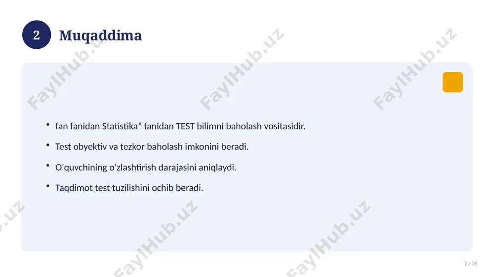 5 darslik va qo'llanmalar. onlayn manbalar. video darslar. amaliy mashqlar to'plami. 15 16 xatolardan saqlanish 16 / 25 keng tarqalgan xatolar. ularning sabablari. oldini olish yo'llari. to'g'ri yondashuv. 16 17 kelajak istiqbollari 17 / 25 rivojlanish yo'nalishlari. yangi imkoniyatlar. innovatsion yechimlar. uzoq muddatli ta'sir. 17 18 amaliy tavsiyalar 18 / 25 tizimli yondashing. ishonchli manbalardan foydalaning. bilimni amaliyotda qo'llang. natijani muntazam baholang. 18 19 tez-tez so'raladigan savollar 19 / 25 asosiy tushuncha nima? u qanday qo'llaniladi? qanday afzalliklari bor? javoblar qisqa va aniq. 19 20 eng yaxshi amaliyotlar 20 / 25 sinovdan o'tgan usullar. samarali yondashuvlar. tajriba almashish. doimiy takomillashtirish. 20 21 muammolar va yechimlar 21 / 25 mavjud muammolar. ularning sabablari. yechim yo'llari. amaliy tavsiyalar. 21 22 asosiy ko'rsatkichlar 22 / 25 ko'rsatkich holati birinchi mezon yaxshi ikkinchi mezon o'rta uchinchi mezon yuqori 22 23 amaliy misol 23 / 25 real hayotdan misol keltiriladi. bosqichlar bilan ko'rsatiladi. natija tahlil …