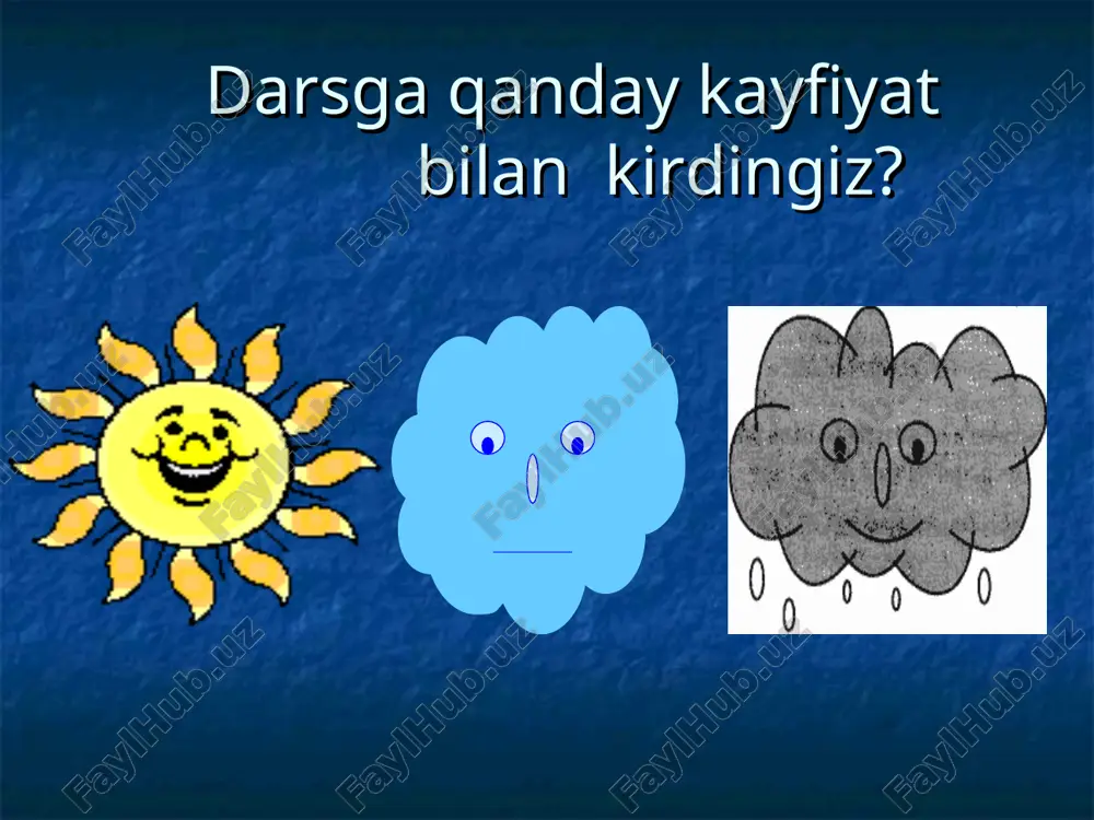 ana shu tuyg‘u uni harakatga soladi, kuchiga kuch bag‘ishlaydi. xalq dostonlarida qahramon har doim o‘z oti bilan birgalikda namoyon bo‘ladi. esingizda bo‘lsa, alpomishning ham oti bor edi. u boychibor nomi bilan mashhur bo‘lgan. xuddi shuningdek, bu yerdagi g‘irot ham mana shunday jangovar otlar timsolidir. umuman, doston xalqning qadimiy va boy tarixini, jango var o‘tmishini, milliy-ma’naviy qadriyatlar mazmuni va mohiyatini yuksak badiiyat bilan ko‘rsatib bera olgan ajoyib badiiy-qomusiy merosdir. bilardim bilib oldim. bilishni istayman uyga vazifa: asarning to`la holdagi nashri bilan tanishish, parchadan o`qish. darsdan so`ng qanday kayfiyatdasiz? e’tiboringiz uchun rahmat!