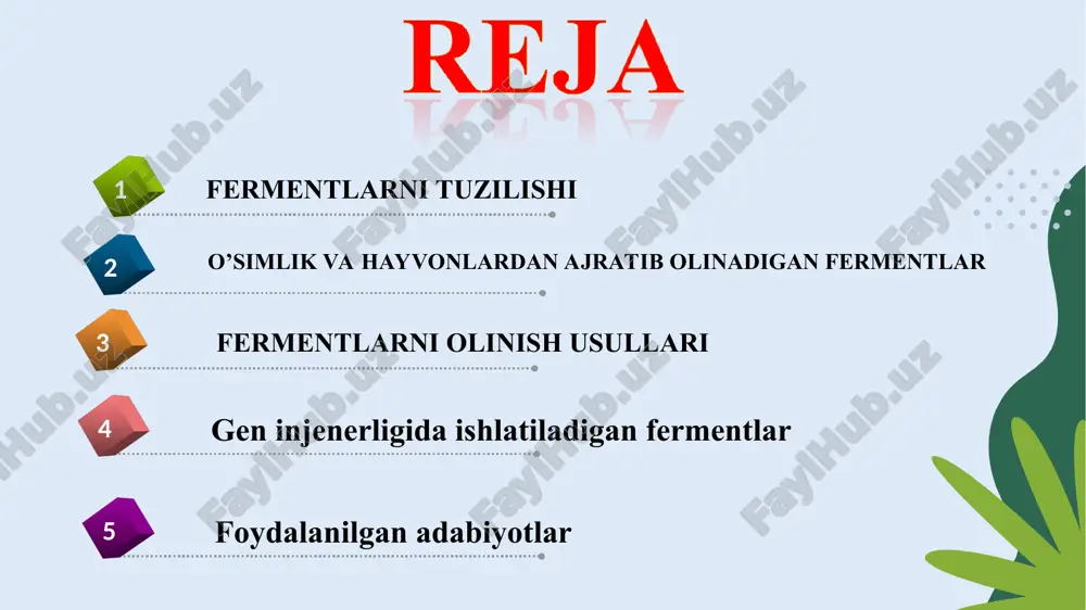 moddalari har xil erimaydigan adsorbsiya (surilish) qobiliyatiga ega. bu xususiyat oqsil aralashmalarini birikmalarga ajratishda va ayniqsa fermentlarni laboratoriya sharoitida tozalashda, hamda gomogen bo‘lgan ferment preparatlarini olishda ishlatiladi. adsorbsiya usuli, shu bilan birga kolonkali xromatografiya usullari fermentlarni yuqori darajada toza va ko‘p miqdorda olish imkonini beradi. ionalmashuv xromatografiya usuli. bu usulda oqsillar elektrostatik kuch yordamida bog‘lanadilar, ya’ni bu hodisa zaryadlangan oqsil sirtlari va zaryadlangan ionalmashuv birikma guruhlarining zich qatlami o‘rtasida yuzaga keladi. bu moddalar kolonkada qarama-qarshi bo‘lgan ionlarni (metall ionlari, xlor ionlari, bufer va h.k. neytrallaydi. odatda oqsilning umumiy zaryad belgisi ion almashuvchiga o‘tirgan ion belgisi bilan bir xil bo‘ladi va kolonkadan o‘tish jarayonida aynan uni siqib chiqaradi. shuning uchun ham bu jarayon xususiyatiga qarab "ion almashuv" jumlasi qo‘llaniladi. keyingi yillarda bu usul l.l.slyuyterman va boshqalar (1981) tomonidan xromatofokus usuliga o‘tkazish yo‘li bilan takomillashtirilmoqda. bunda yuvish jarayonida amfolit tipidagi bufer hajmi yuqori bo‘lgan buferlardan foylalaniladi va shu usul keyinchalik sanoat miqyosida …
