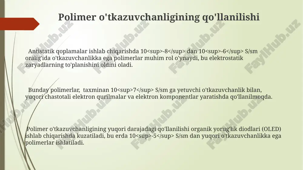 polimerlarning ótkazuvchanligi - Page 3